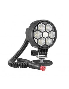 Faro Redondo Led con iman, interruptor y conector de mecheto totalmente homologado de Wesem | LeonLeds Iluminación