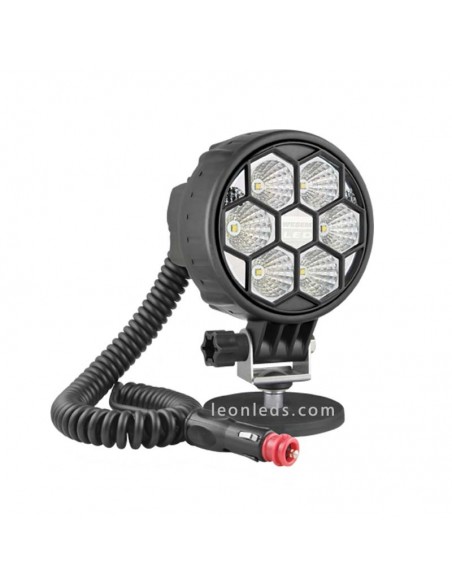 Faro Redondo Led con iman, interruptor y conector de mecheto totalmente homologado de Wesem | LeonLeds Iluminación