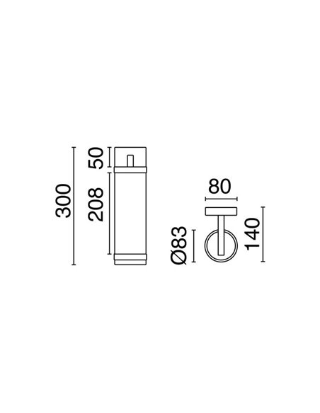 Aplique de pared moderno LANTERN S, con acabado transparente y diseño elegante, E27 varios colores