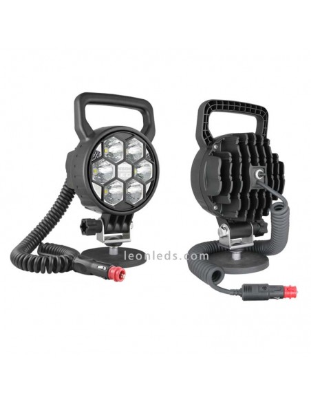 Farol de Led Redondo com imã, interruptor e conector totalmente homologado pela Wesem | Leon Iluminação LED