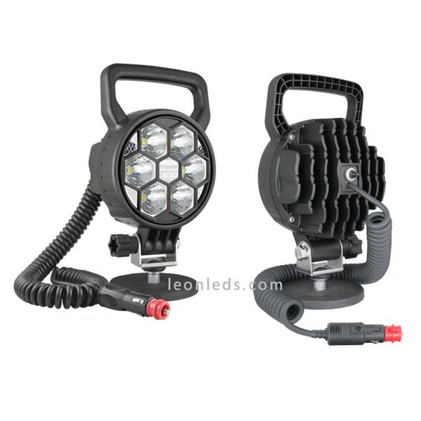 Faro Redondo Led con iman, interruptor y conector de mecheto totalmente homologado de Wesem | LeonLeds Iluminación