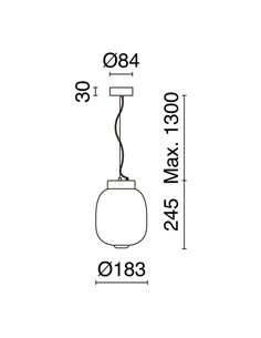 Plafonnier LED cristal original, KRISTA Ø183mm, avec variateur à coupure de phase C, 4W 363Lm, lumière très chaude 2700K 2