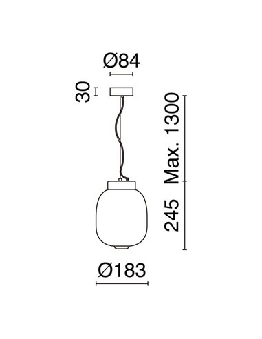 Lámpara de techo LED de cristal original, KRISTA Ø183mm, con regulación en corte de fase C, 4W 363Lm, luz muy cálida 2700K