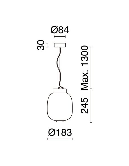 Lámpara de techo LED de cristal original, KRISTA Ø183mm, con regulación en corte de fase C, 4W 363Lm, luz muy cálida 2700K