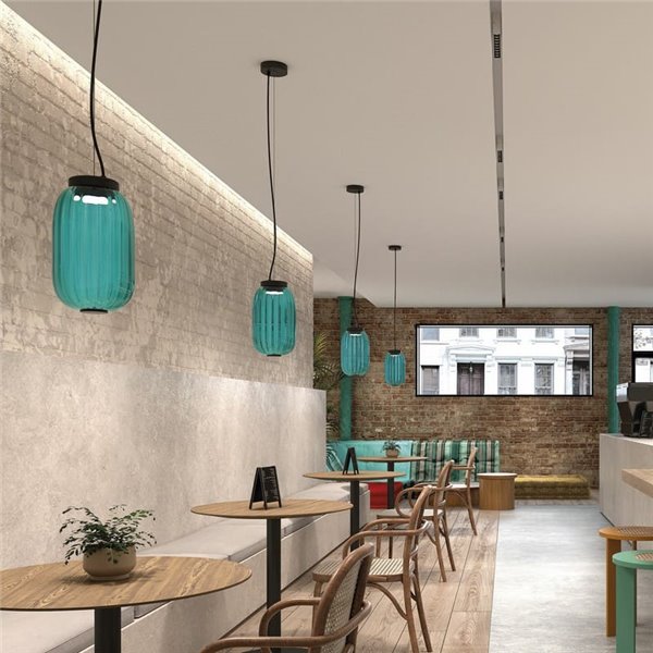 Lámpara de techo LED alargada de cristal original KRISTA, Ø163mm con regulación en corte de fase C, 4W 363Lm, luz muy cálida 270