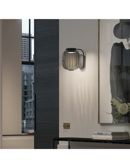 Aplique de pared LED KRISTA, estilo original Ø183mm, 4W 363Lm luz muy cálida 2700K, varios colores 