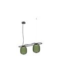 Lámpara de techo LED colgante KRISTA con 2 pantallas 2x4W Ø183mm, estilo original, muy cálido 2700K, 726lm,  