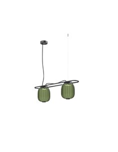 Lámpara de techo LED colgante KRISTA con 2 pantallas 2x4W Ø183mm, estilo original, muy cálido 2700K, 726lm,  