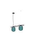 Lámpara de techo LED colgante KRISTA con 2 pantallas 2x4W Ø183mm, estilo original, muy cálido 2700K, 726lm,  