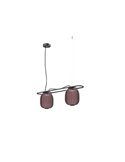 Plafonnier LED KRISTA avec 2 abat-jours 2x4W Ø183mm, style original, très chaud 2700K, 726lm,