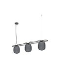 Luminária de teto em cristal LED KRISTA Ø183mm, com 3 abajures 3x4W, muito quente 2700K, 363Lm