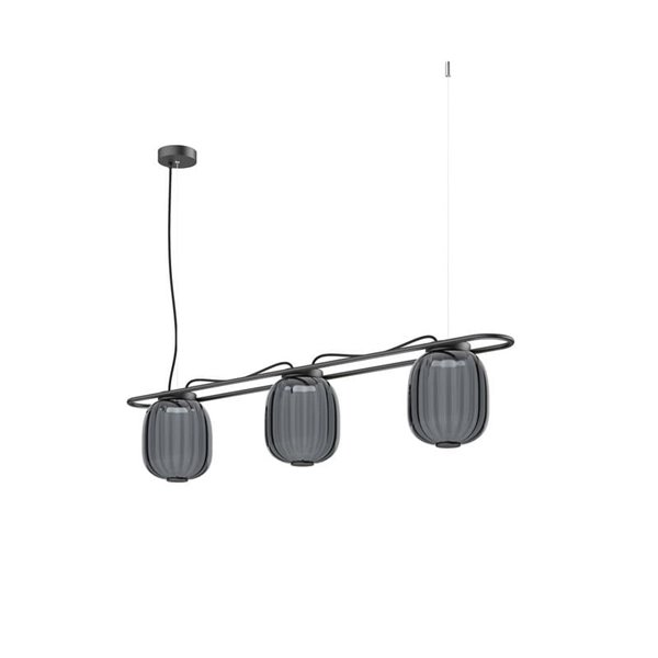 Luminária de teto em cristal LED KRISTA Ø183mm, com 3 abajures 3x4W, muito quente 2700K, 363Lm