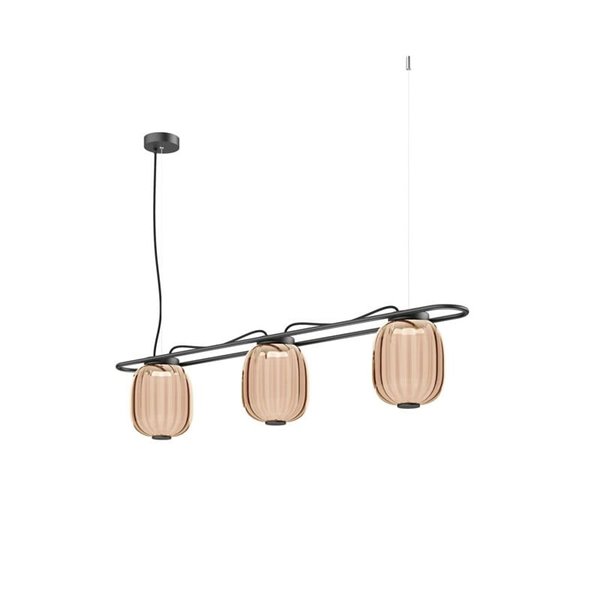 Plafonnier LED cristal KRISTA Ø183mm, avec 3 abat-jours 3x4W, très chaud 2700K, 363Lm
