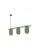 Lámpara de techo LED de cristal KRISTA Ø163mm, con 3 pantallas 3x4W, muy cálido 2700K, 363Lm 
