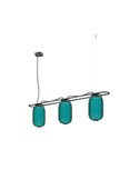Lámpara de techo LED de cristal KRISTA Ø163mm, con 3 pantallas 3x4W, muy cálido 2700K, 363Lm 