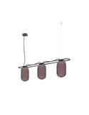 Luminária de teto em cristal LED KRISTA Ø163mm, com 3 abajures 3x4W, muito quente 2700K, 363Lm