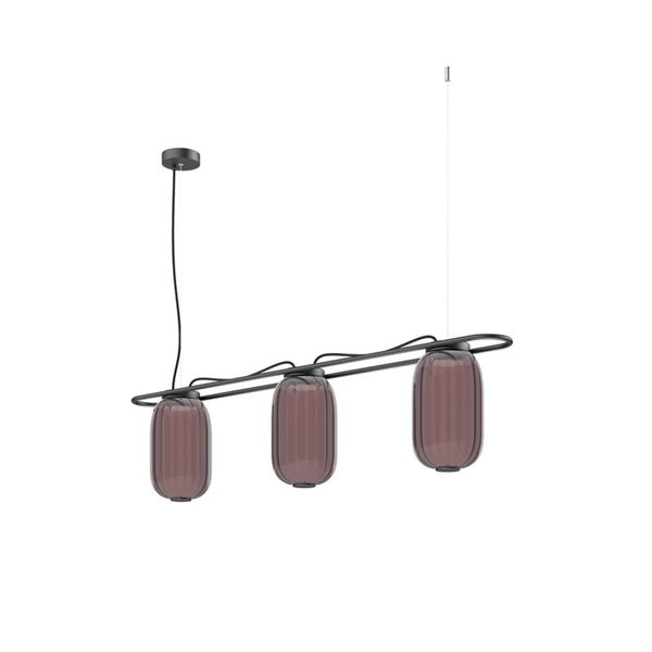 Luminária de teto em cristal LED KRISTA Ø163mm, com 3 abajures 3x4W, muito quente 2700K, 363Lm