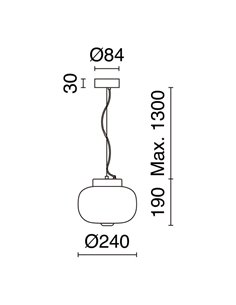 Lámpara de techo LED KRISTA Ø240mm de cristal original, con regulación en corte de fase C, 4W 363Lm, luz muy cálida 2700K 2