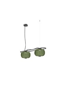 Lámpara de techo LED de cristal KRISTA Ø240mm, con 2 pantallas 2x4W, muy cálido 2700K, 363Lm varios colores