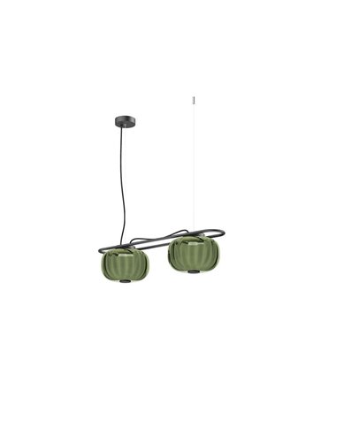 Luminária de teto em cristal LED KRISTA Ø240mm, com 2 abajures 2x4W, muito quente 2700K, 363Lm várias cores