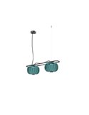 Lámpara de techo LED de cristal KRISTA Ø240mm, con 2 pantallas 2x4W, muy cálido 2700K, 363Lm varios colores