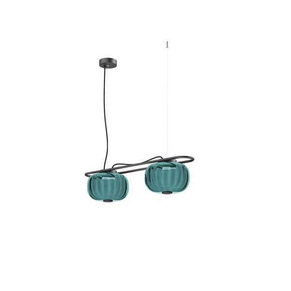 Lámpara de techo LED de cristal KRISTA Ø240mm, con 2 pantallas 2x4W, muy cálido 2700K, 363Lm varios colores