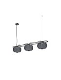 Lámpara de techo LED de cristal KRISTA Ø240mm, con 3 pantallas 3x4W, muy cálido 2700K, 363Lm 