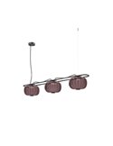 Lámpara de techo LED de cristal KRISTA Ø240mm, con 3 pantallas 3x4W, muy cálido 2700K, 363Lm 