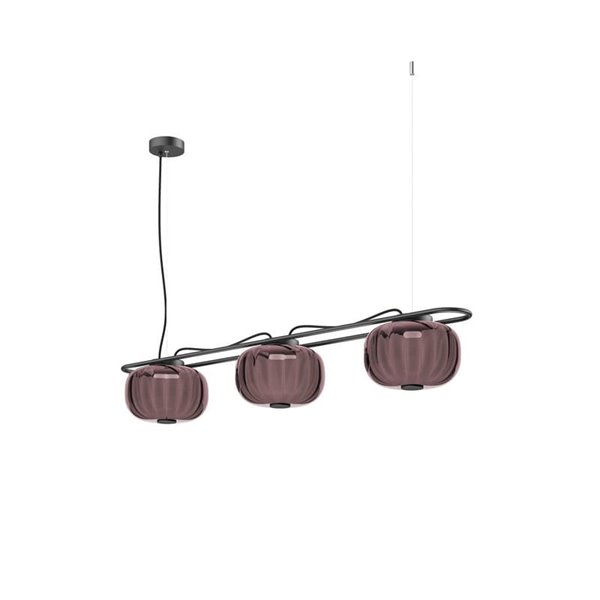 Luminária de teto em cristal LED KRISTA Ø240mm, com 3 abajures 3x4W, muito quente 2700K, 363Lm