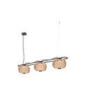 Lámpara de techo LED de cristal KRISTA Ø240mm, con 3 pantallas 3x4W, muy cálido 2700K, 363Lm 