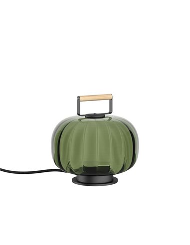 Lámpara de sobremesa LED KRISTA, con mango de madera, Ø240mm, 4W muy cálido 2700K CTT, varios colores






