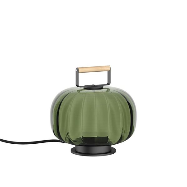 Lámpara de sobremesa LED KRISTA, con mango de madera, Ø240mm, 4W muy cálido 2700K CTT, varios colores






