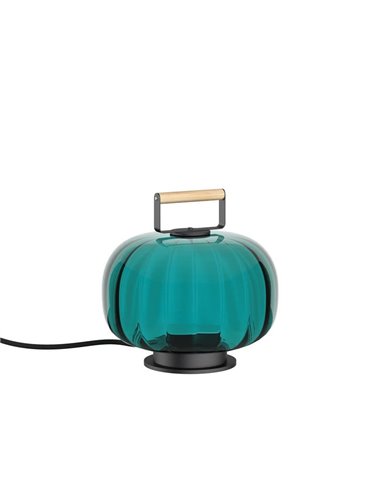 Lampe de table LED KRISTA, avec manche en bois, Ø240mm, 4W très chaud 2700K CTT, différentes couleurs