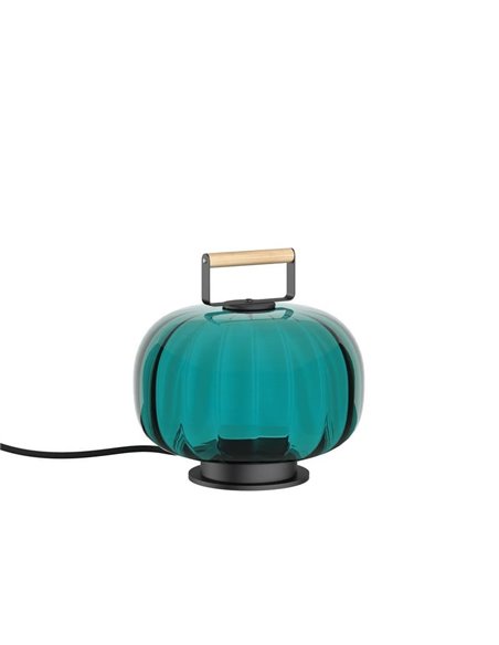 Lámpara de sobremesa LED KRISTA, con mango de madera, Ø240mm, 4W muy cálido 2700K CTT, varios colores






