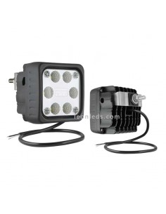 Luz de Trabalho LED Quadrada com Suporte Traseiro 12-24V ao melhor preço | Leon Iluminação LED 2