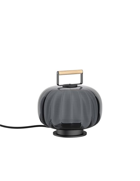 Lámpara de sobremesa LED KRISTA, con mango de madera, Ø240mm, 4W muy cálido 2700K CTT, varios colores






