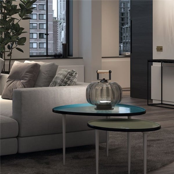 Lampe de table LED KRISTA, avec manche en bois, Ø240mm, 4W très chaud 2700K CTT, différentes couleurs