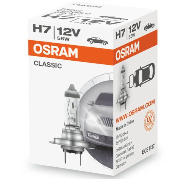Lâmpada halógena H7 Classic 12V 55W Osram 64210CLC