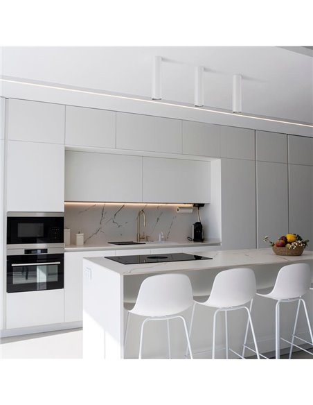 Plafón tipo foco TANIA M de 255mm de altura, verde antique, GU10, IP20