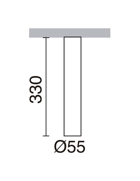 Spot TANIA L, hauteur 330 mm, vert antique, GU10, IP20