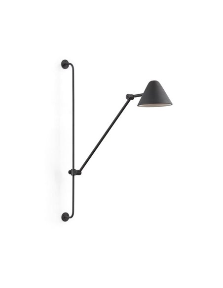 Aplique de pared LED COB tipo flexo con brazo articulado ARM M, 76cm, 5W 3000k, eficiente y moderno