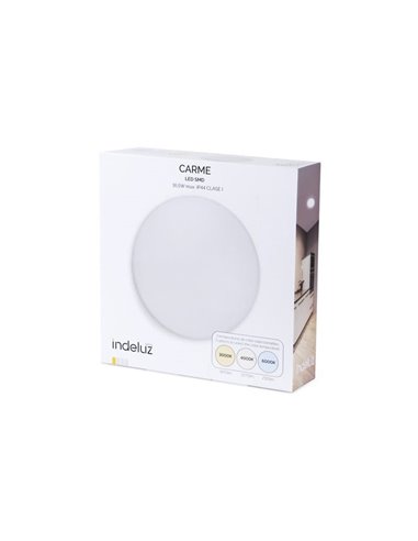 Luminária de teto LED CARME, Ø 280mm 16,5W CTT 3000K/4000K/6000K - 1870lm/2270lm/2110lm, fumê ou branco