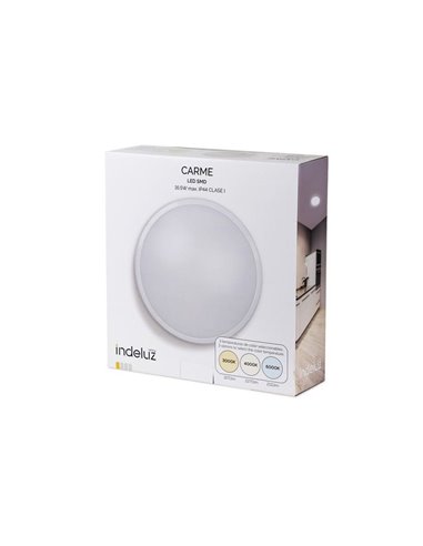 Plafón de techo LED CARME, Ø 280mm 16,5W CTT 3000K/4000K/6000K - 1870lm/2270lm/2110lm, matizado o blanco