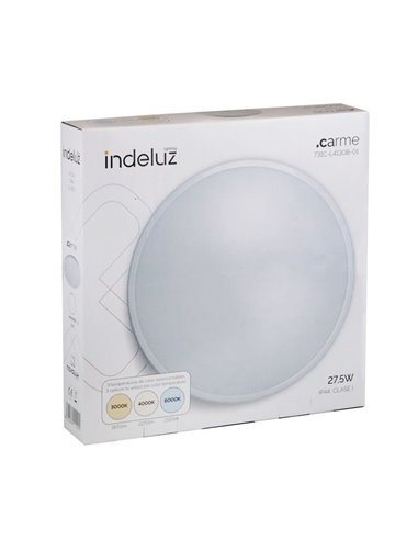 Plafón de techo LED CARME, Ø 380mm 27,5W CTT 3000K/4000K/6000K - 2730lm/3330lm/3090lm, matizado o blanco