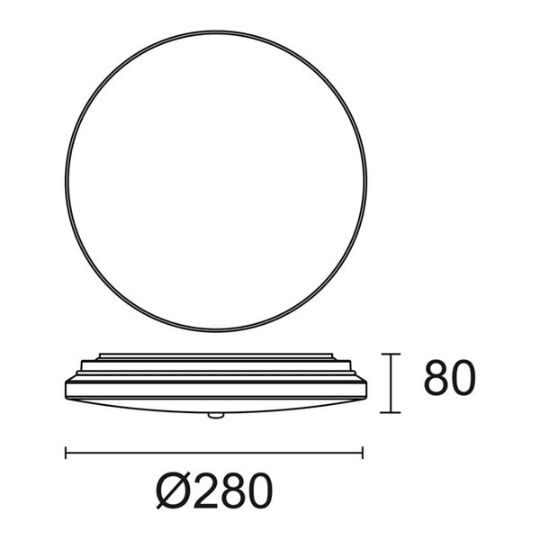 Plafón de techo LED con sensor de luz diurna y de movimiento CARME, Ø280mm 16,5W CTT 3000K/4000K/6000K - 1870lm/2270lm/2110lm, m