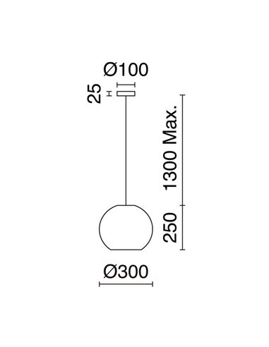 Lámpara de techo colgante NATURAL S, Ø30cm, estilo rústico, mimbre claro/oscuro, E27 15W