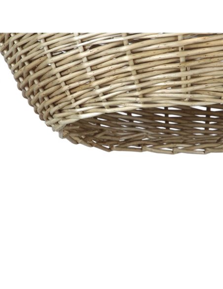 Lámpara de techo colgante NATURAL S, Ø30cm, estilo rústico, mimbre claro/oscuro, E27 15W