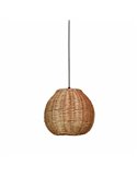 Lámpara de techo colgante NATURAL S, Ø30cm, estilo rústico, mimbre claro/oscuro, E27 15W
