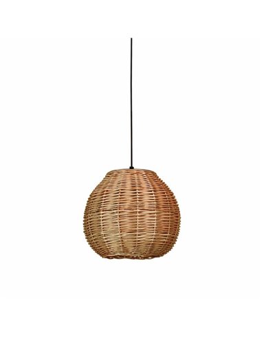 Luminária pendente NATURAL S, Ø30cm, estilo rústico, vime claro/escuro, E27 15W