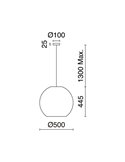 Lámpara de techo colgante NATURAL M, Ø50cm, estilo rústico, mimbre claro/oscuro, E27 15W